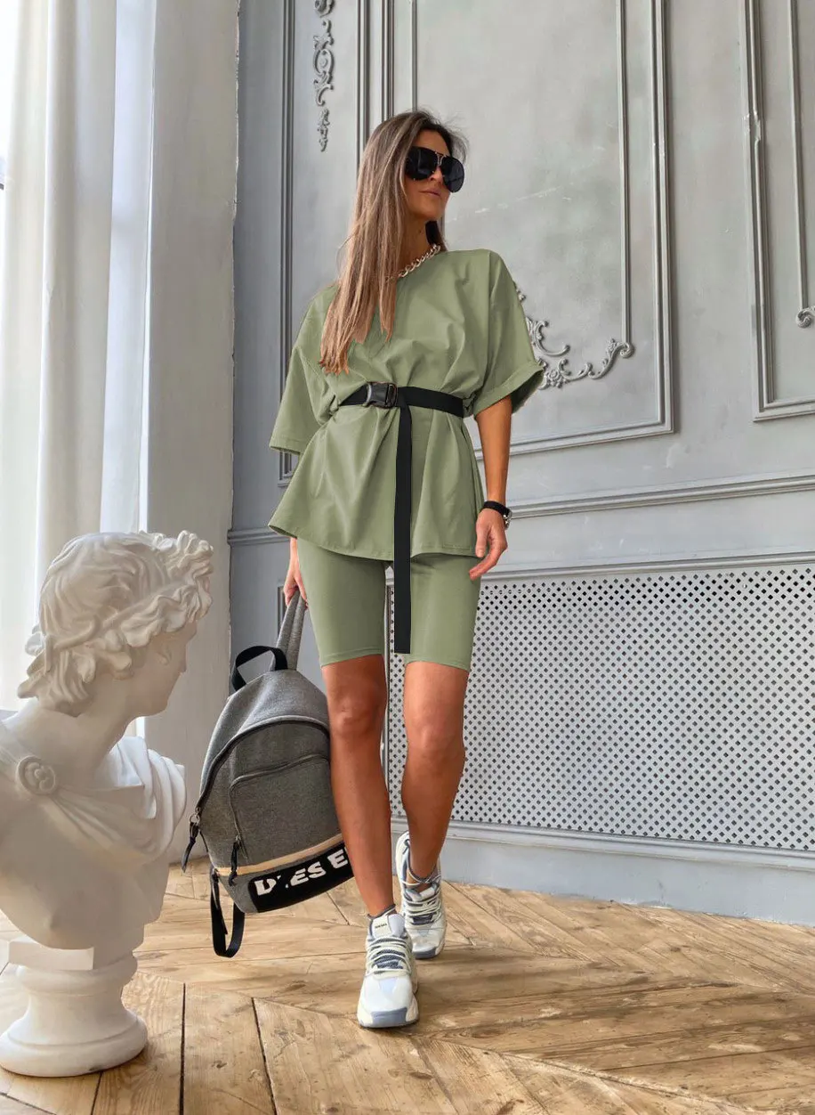 0.32 Summer 2 Piece Set Women Tracksuit Casual Women Home Loose Sports Suit Fashion Ladies Sets for Women Outfits