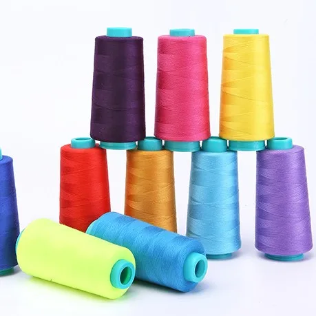 High Quality Wholesale Factory 40/2 50/2 Tailoring Threads 100% Spun Polyester Yarn Sewing Thread Set Sewing Machine 3000 Yards