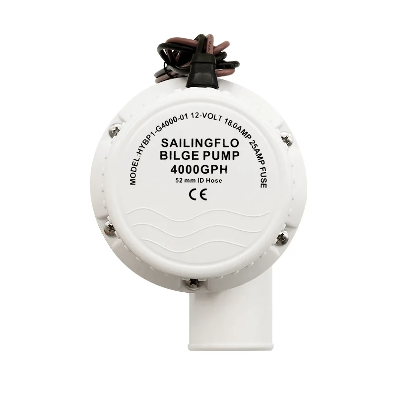 SAILINGFLO 4000GPH Electric Bilge Pump 12V Mini Solar Water Pump For Boat