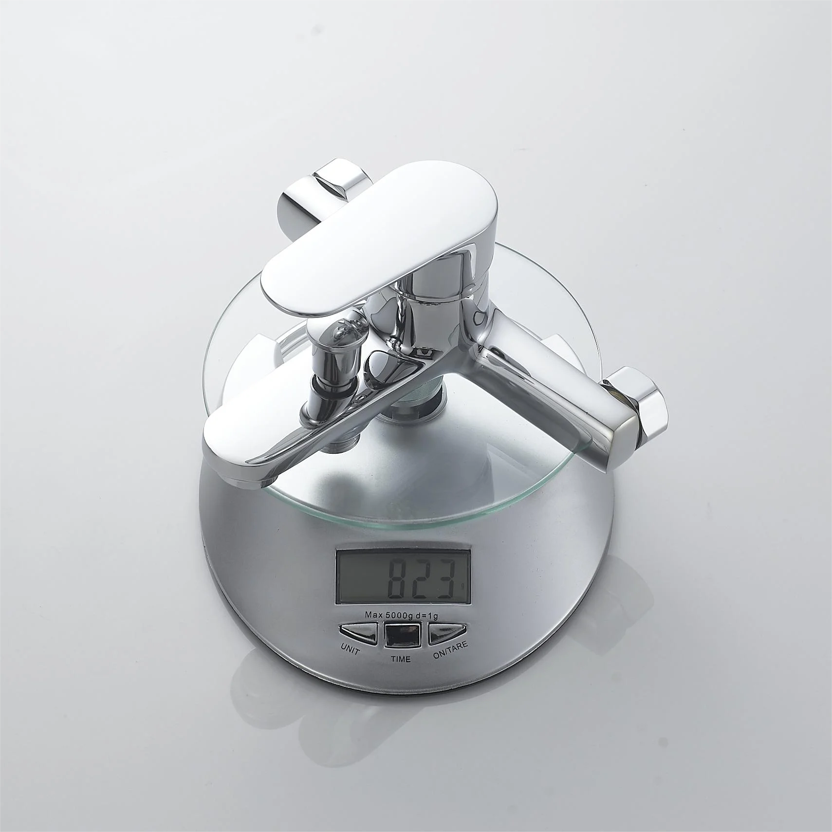 OEM Manufacturer Supply Lavatory Chrome Geometric Brass Faucet Wall Mounted Bath Sanitary Bathroom Bath&Shower Mixer