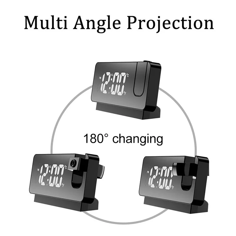 Digital Projection Alarm Clock Usb Led Light Source Analogue Projection Clock