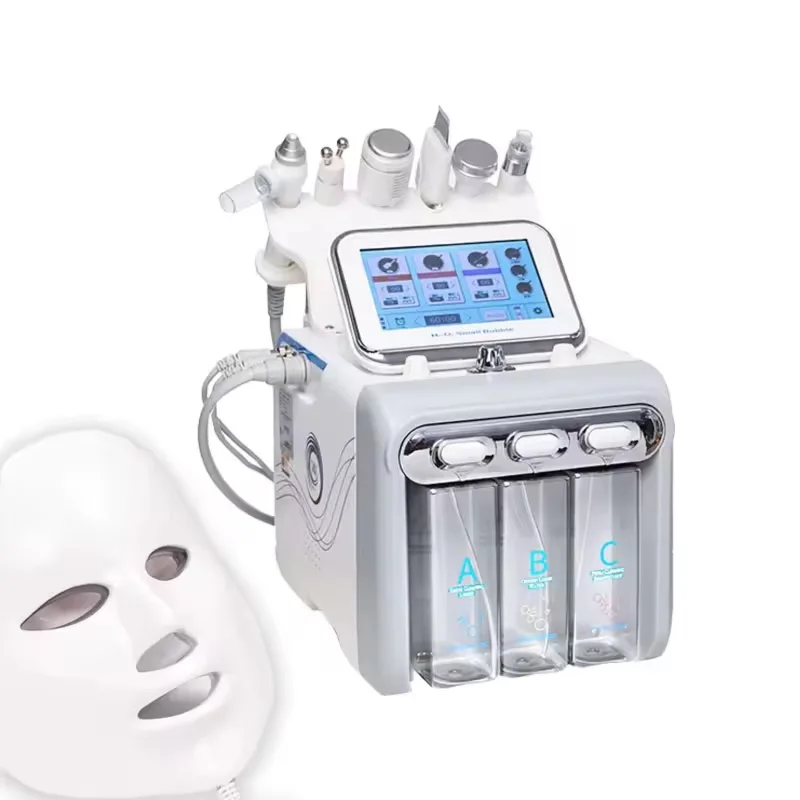 Best Sellers 7 in 1 Hydrodermabrasion Hydro Water Facial Machine With Led Mask beauty Oxygen Therapy Facial Machine Oxygen