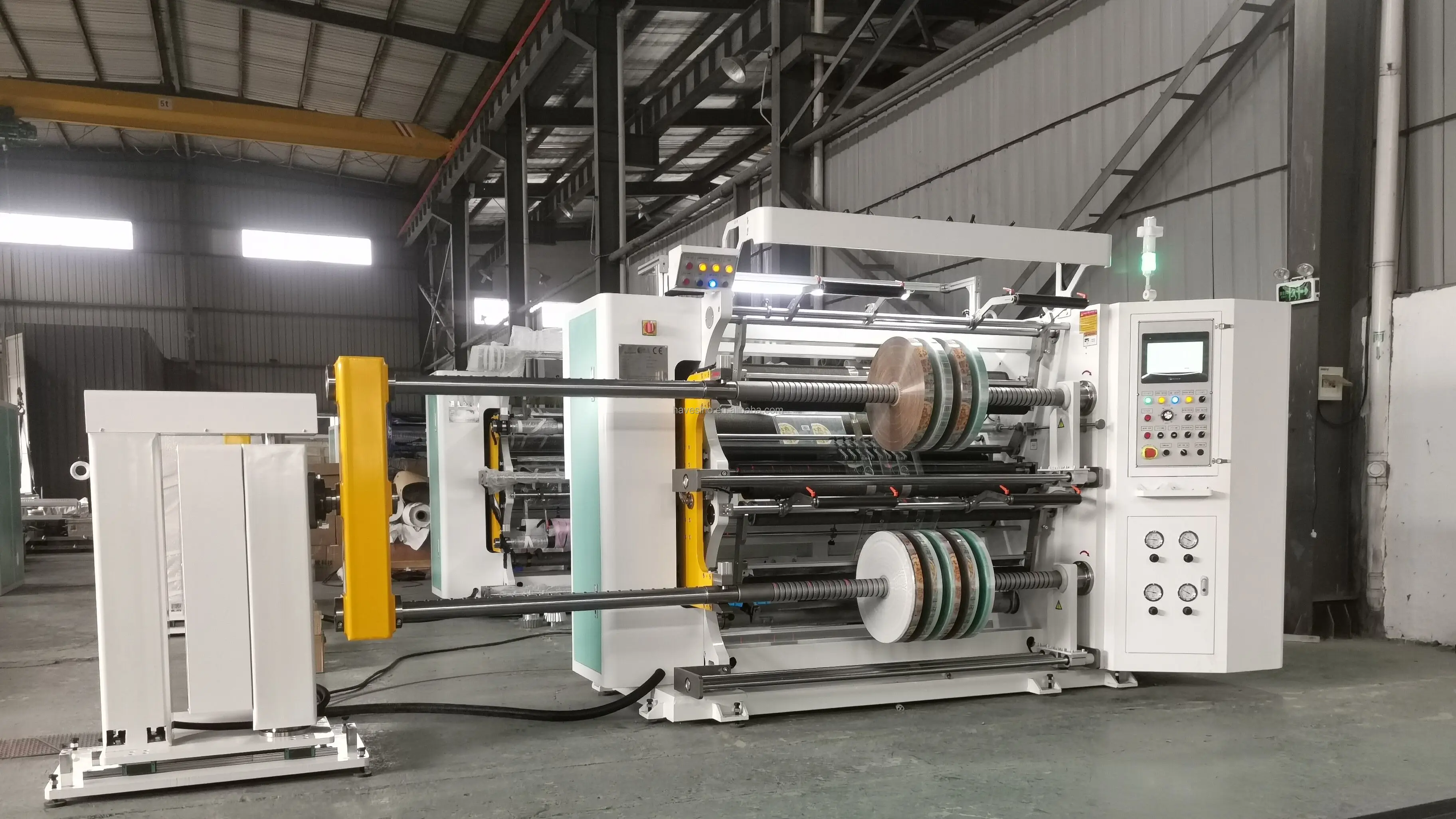 New Generation Customized OPS/OPP Film Rewinding Machine With Auto Unloading Frame