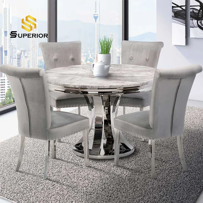 dining room furniture 4 sill stone dinning table with chair full luxury marble round dining table set