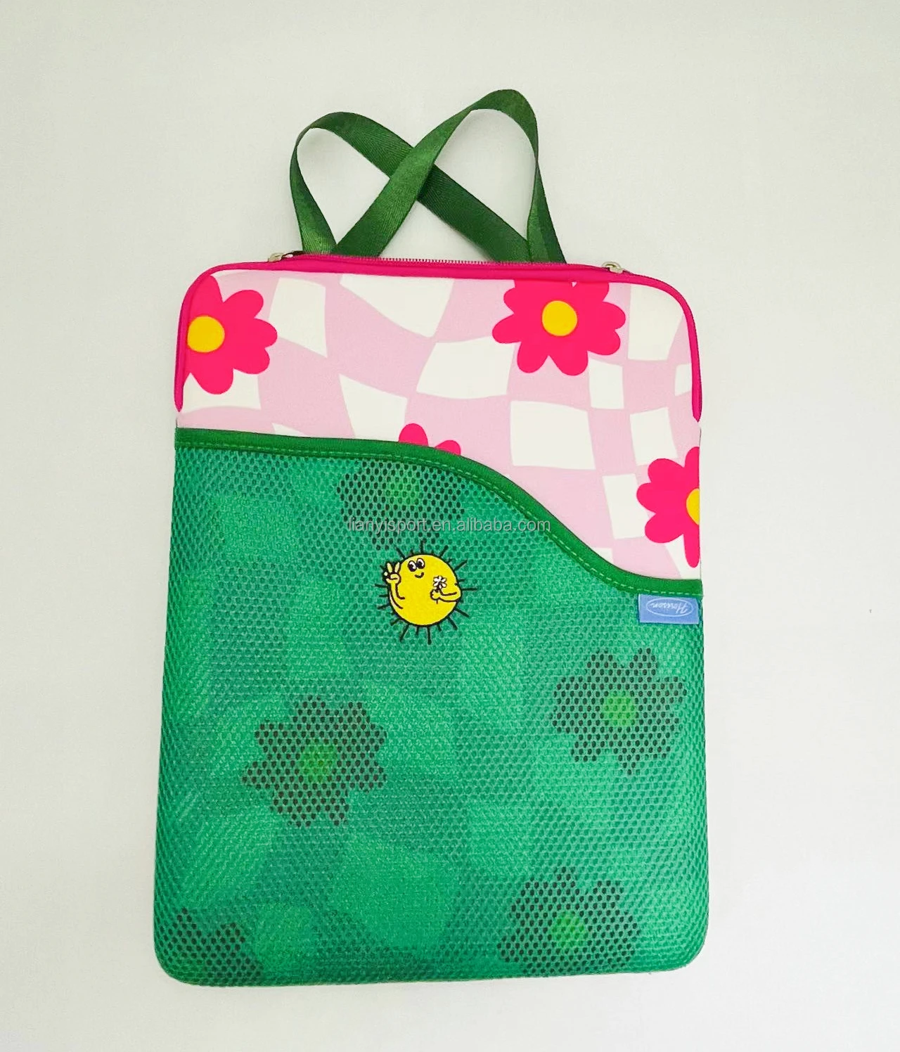 OEM Stylish Chromebook Sleeve in Neoprene White Blue Vintage Plaid Check Design Chromebook Case Slim Neoprene Laptop Sleeve