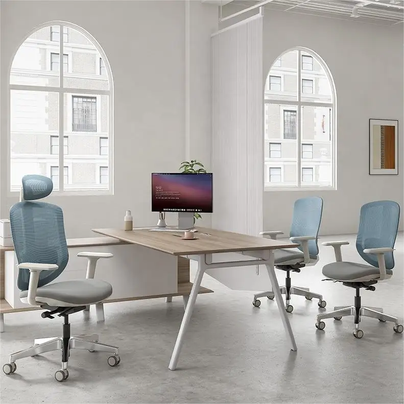 Sillas De Oficina High Back Swivel Revolving Lounge Adjustable Mesh Ergonomic Executive Office Chairs Furniture