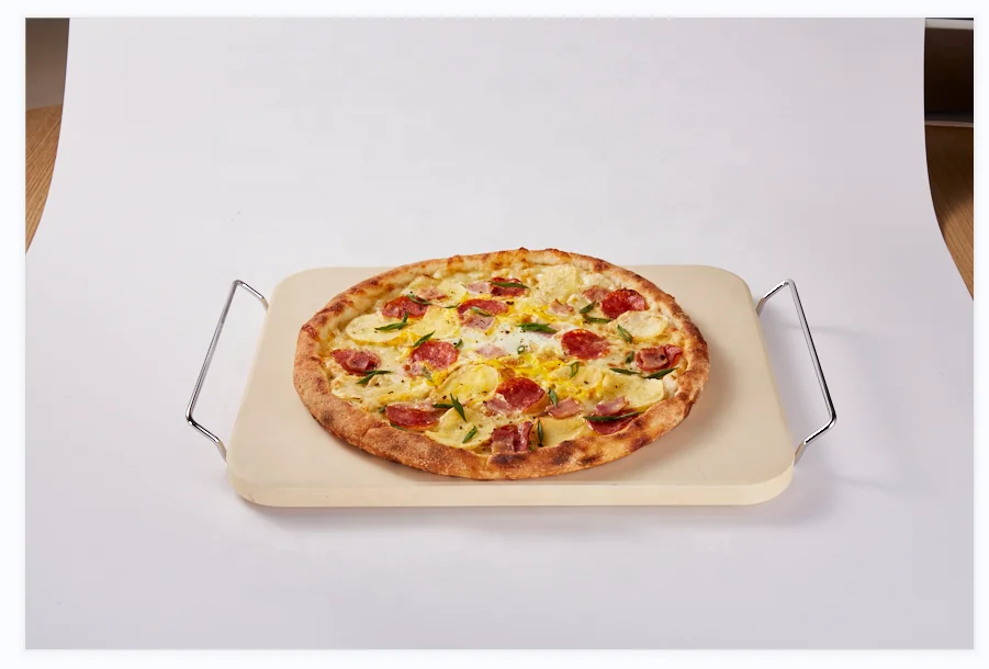 Кухонный камень для пиццы с деревянной ручкой