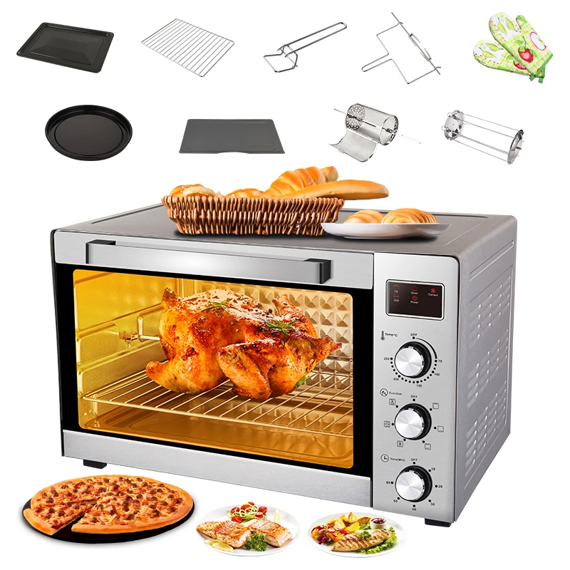 Factory Custom Oem/odm Oven Stainless Steel Big Capacity High Quality 2000W 25L 48L Electric Oven Household Kitchen Toaster Oven