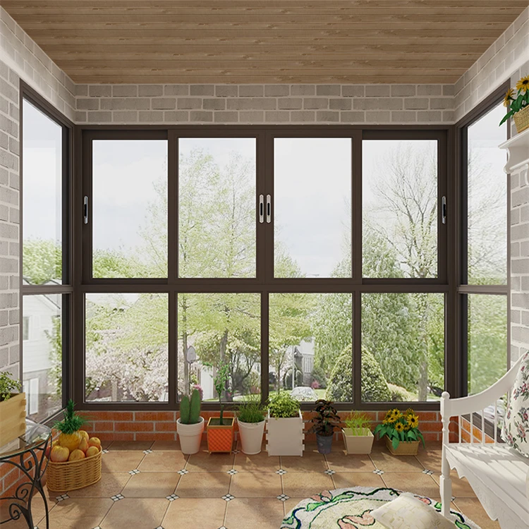 Selling Well All Over The World Window Muskieten Bronze Color Sliding Windows For Ghana