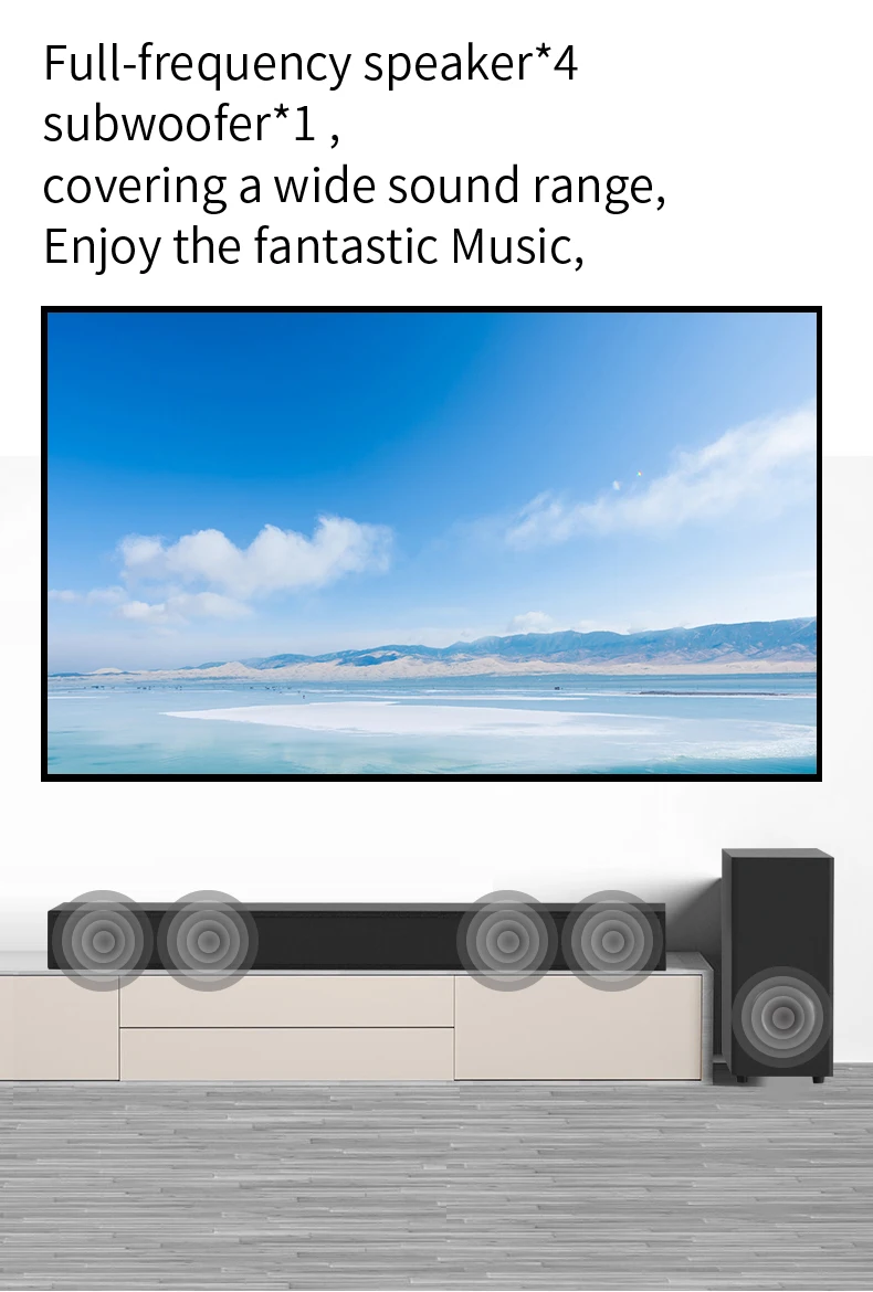 S5 LED TV Sound Bar объемный звук проводные и беспроводные Bluetooth колонки с сабвуфером домашний кинотеатр аудио