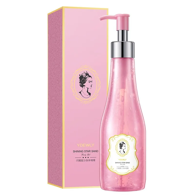 OEM умеренно не липкий элегантный ароматизированный увлажняющий отшелушивающий гель для душа блестящий гель для тела