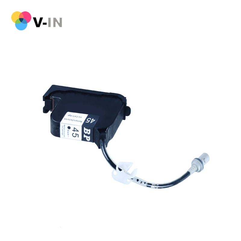 TIJ Bulk Ink System Cartridge Compatible for HP 45 C51645A CISS Replacement Ink Cartridge with Dye Ink