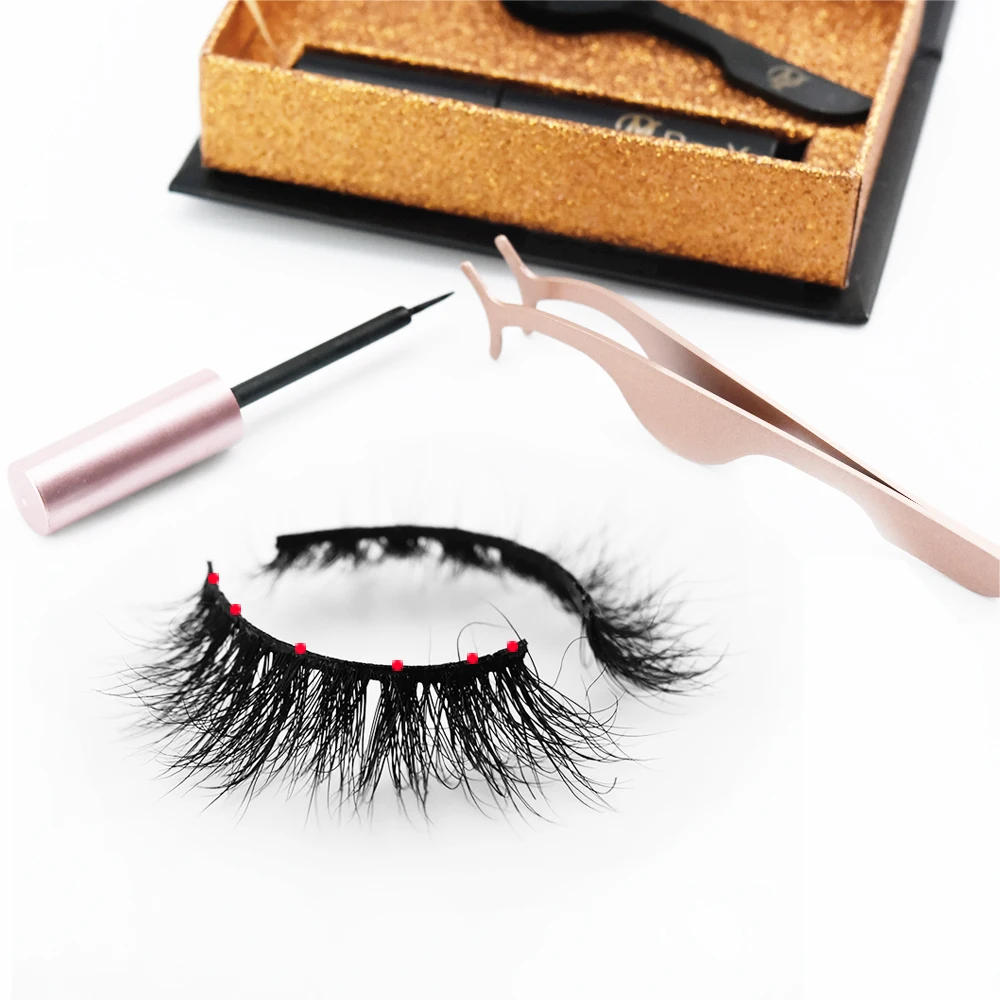 
mink eyelash private label magnetic lashes 6 soft magnets lashes magnetic eyelashes set with applicator fast delivery 