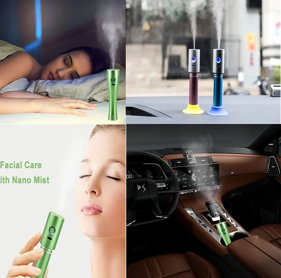 Private label  USB rechargeable Mini handy portable Nano spray mist new personal facial steamer canada