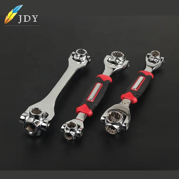Multifunction adjustable spanner tool kit with 360 Degree Rotating Head 48 in 1 Socket Wrench