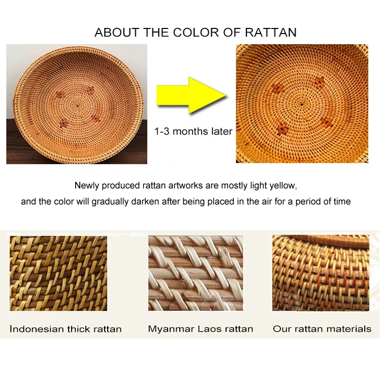 New Style Woven Rattan Basket Customized Rattan Cutlery Basket Handmade Rattan Basket For Storage