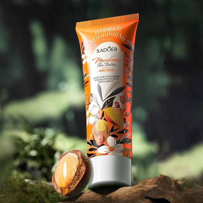OEM SADOER Private Label Natural Plant Nourishing Skin Care Products Macadamia Nut Shea Nut Whitening Moisturizing Hand Cream