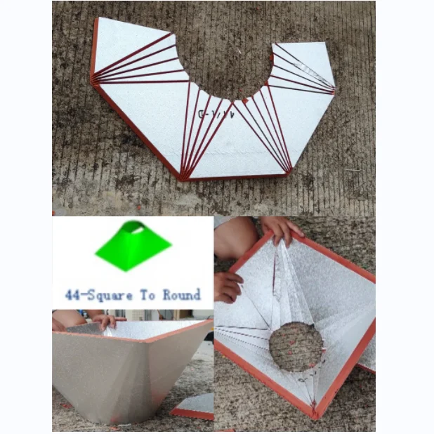 Air Ventilation PIR Ductwork Elbow Shoe Automatic Cutter Tool Phenolic Cutting Machine