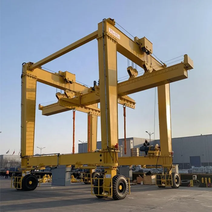 40 ton heavy duty container straddle carrier for sale lifting equipment rubber tyre gantry crane on sale