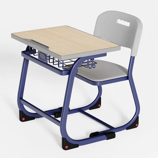 High quality school furniture student desk and chair wooden  for school secondary students Guangdong college make table 15 year