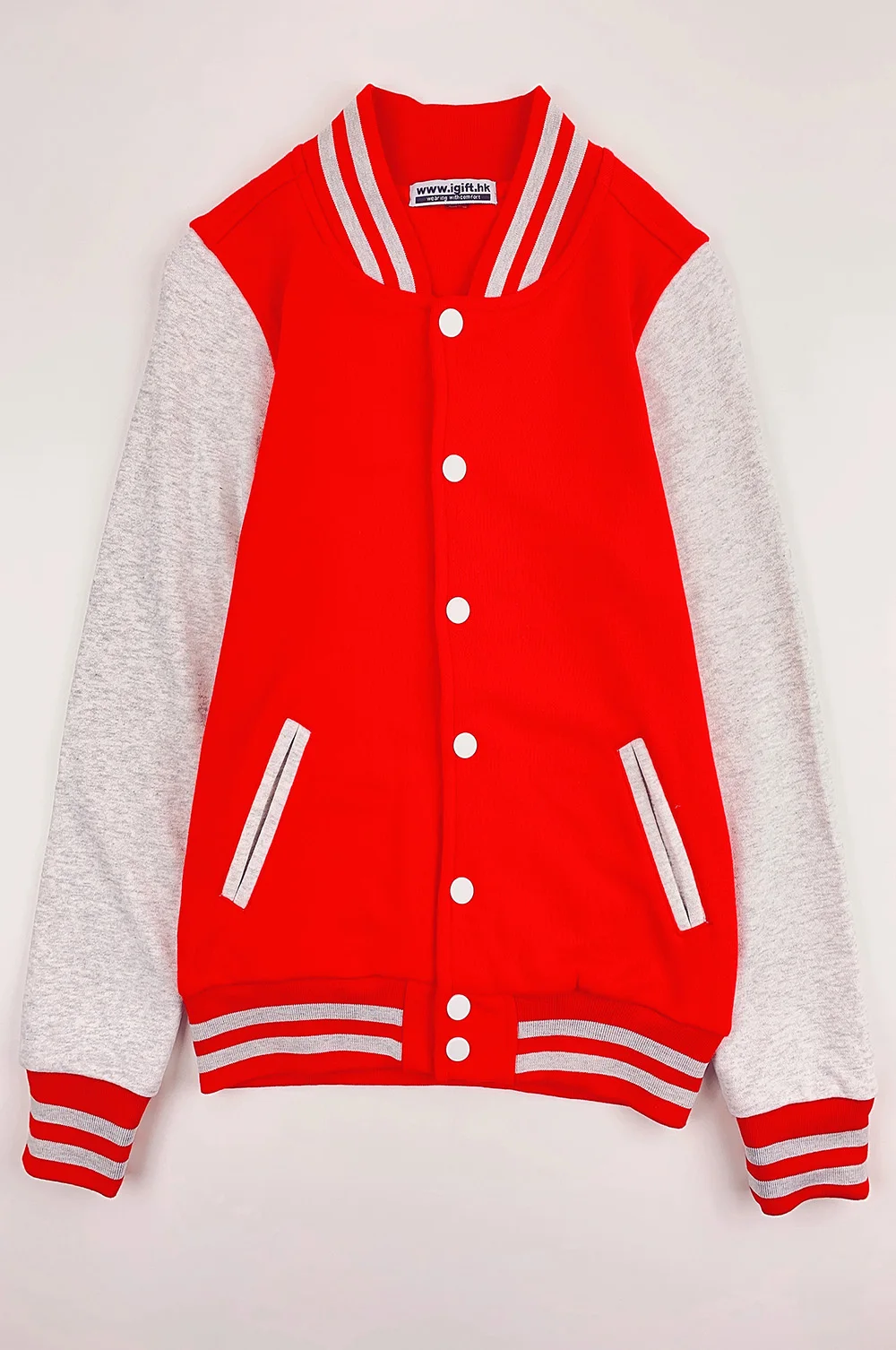 Top Quality Mens Varsity Jacket Red Cotton Fleece Bomber Letterman College Jacket Men Versity Jacket