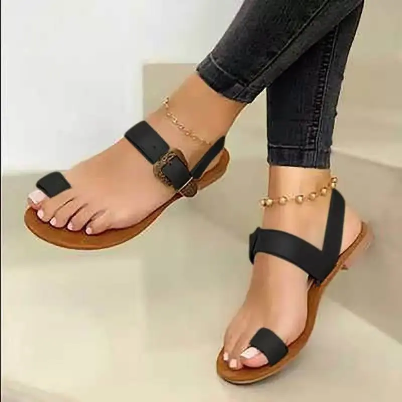 Hot Sale Women Sandals New Design Toe Open Flat Sandals For Women and Ladies