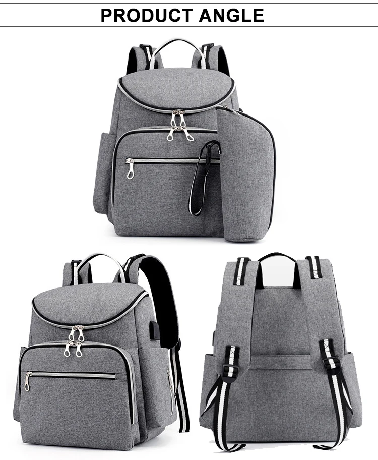 Large oxford unisex gray paalera mochila maternity bag set stroller waterproof USB maternidade baby diaper backpack