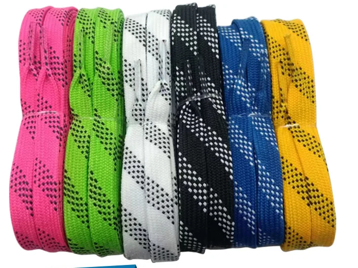 Ice Hockey Shoe Laces 84 96 108 120 Inch Double-layer Woven Waxed Ice Hockey Shoe Laces Hockey Accessories