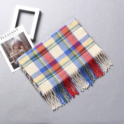 2019 New Women Winter Scarf Cashmere Scarves Shawls Soft Plaid Pashmina Scarf for Ladies Poncho Stoles Warm Knit Echarpe