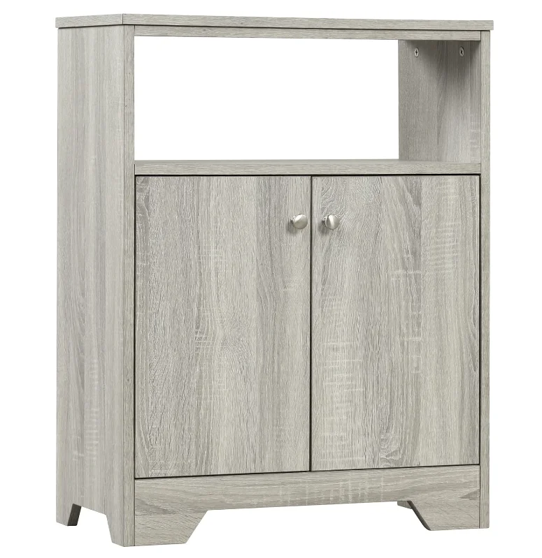 Bathroom Storage Cabinet Freestanding Cupboard Furniture with Two Doors and Adjustable Shelf Bathroom Cabinet Bathroom Furniture