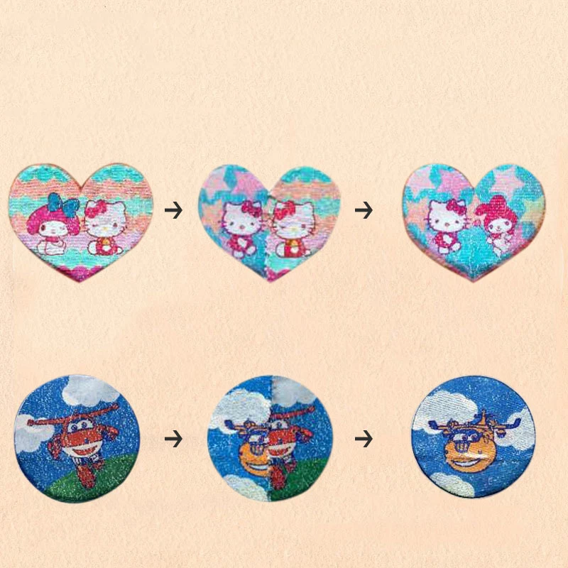 342 Different Styles Stocking Sequin Patch Design Custom Embroidery Reversible Sequin Appliques Patches for Clothing Dresses