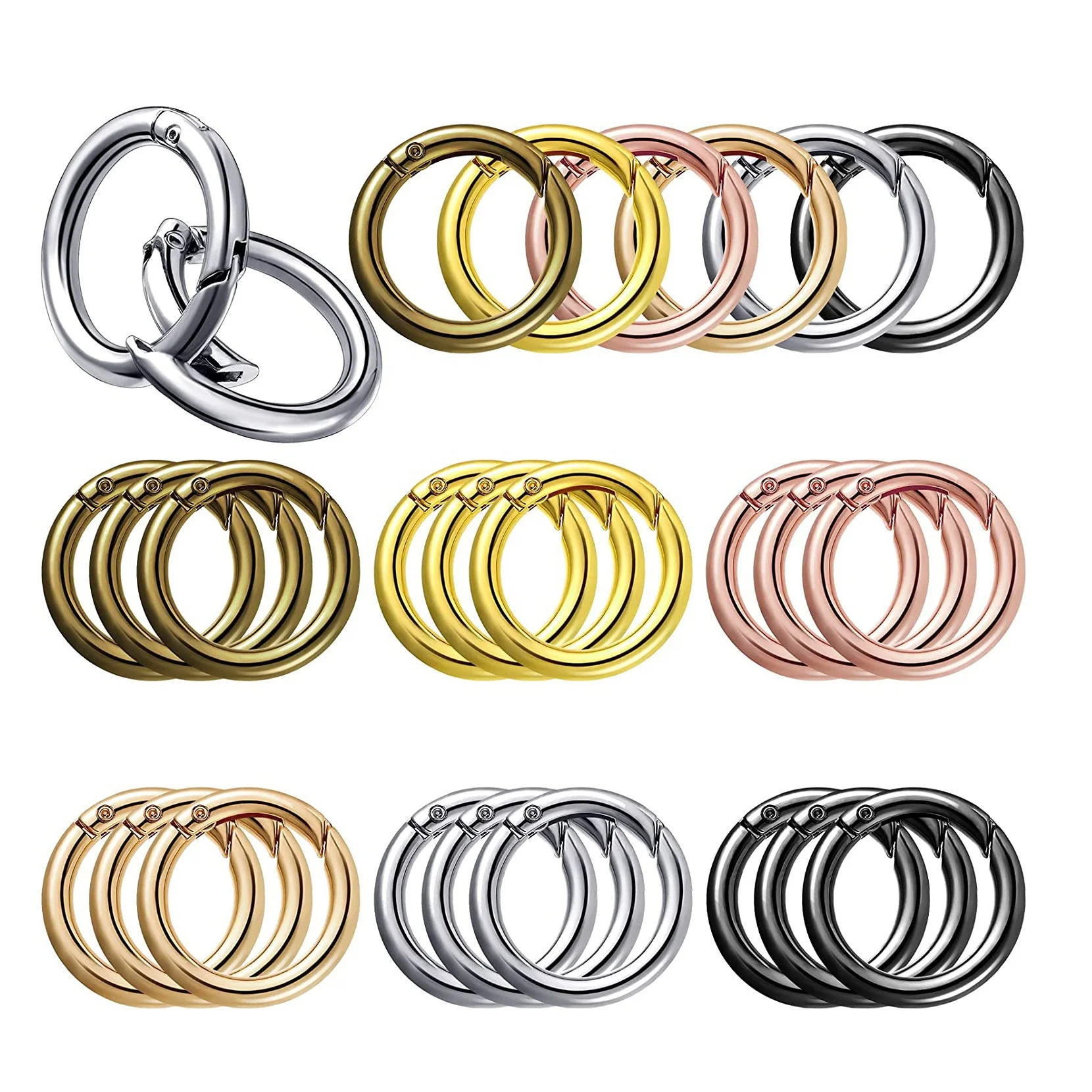 Yiwu hongchao direct selling box accessories round hook Zinc alloy round buckle leather bag buckles 25 30 35 40 45mm