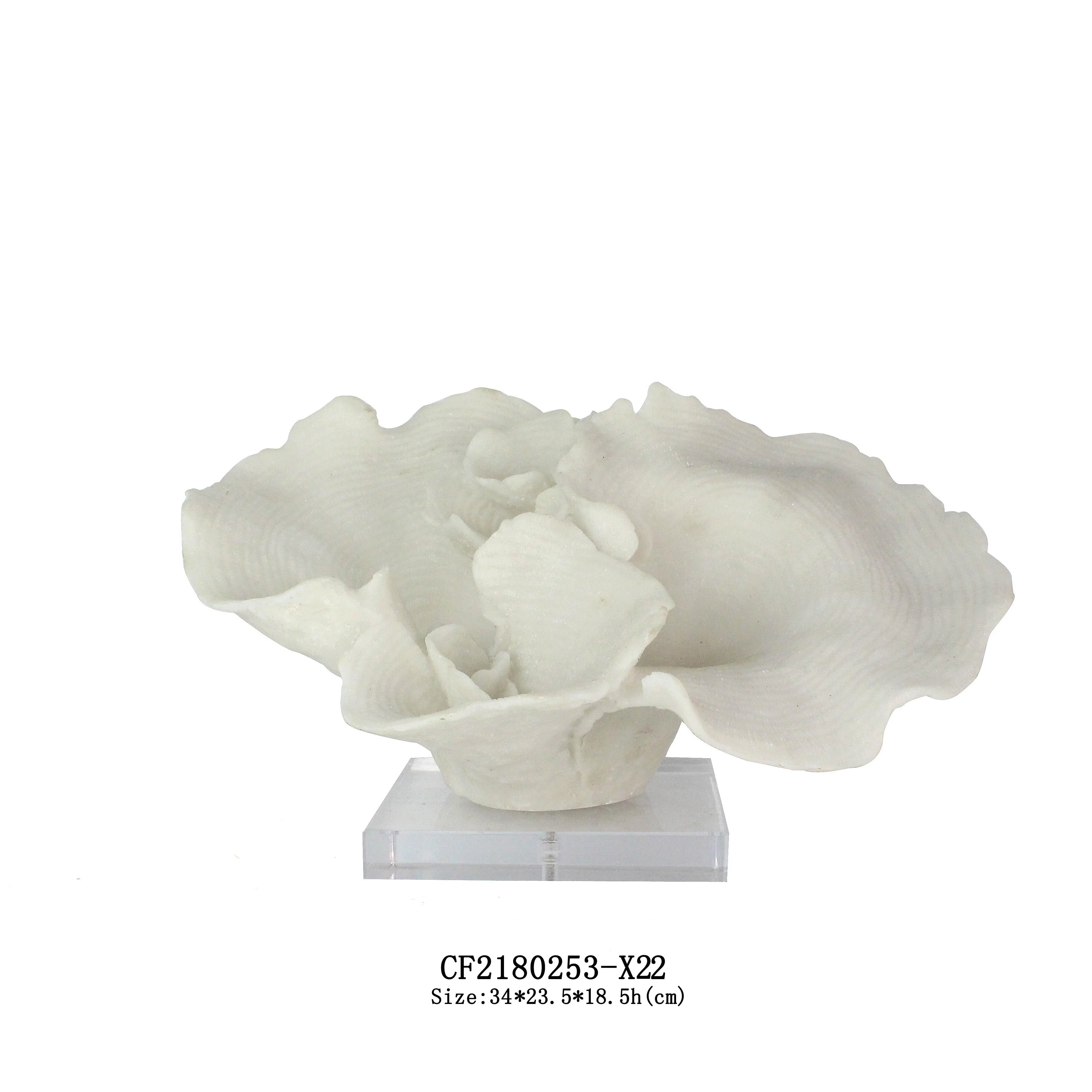 Coral Decor Home Ornament White Resin with Acrylic Base Home Decoration Artificial Model Aquarium 30% Deposit Avalaible Picture