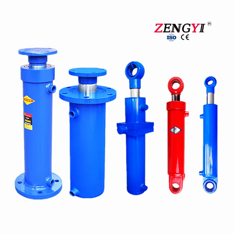 hydraulic pneumatic electric telescopic pump double with for piston press air cylinders acting lift truck lifting of cylinder