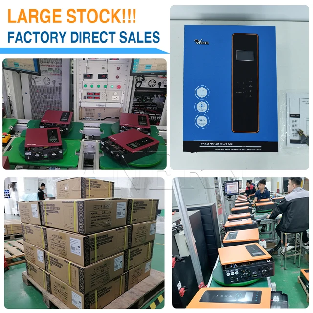 Anern Ac Pure sine wave hybrid solar inverter for home with solar charge controller