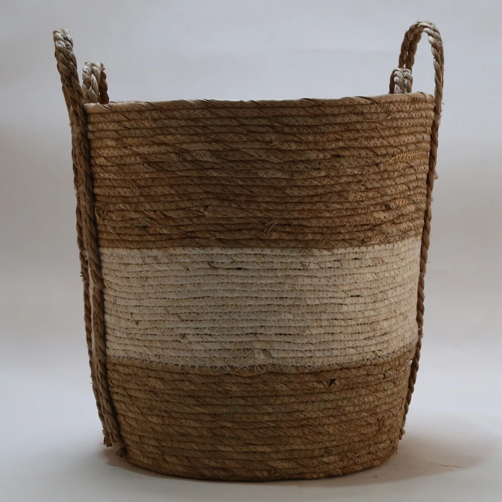 cheap woven baskets woven fruit basket Water Hyacinth Round Woven Basket