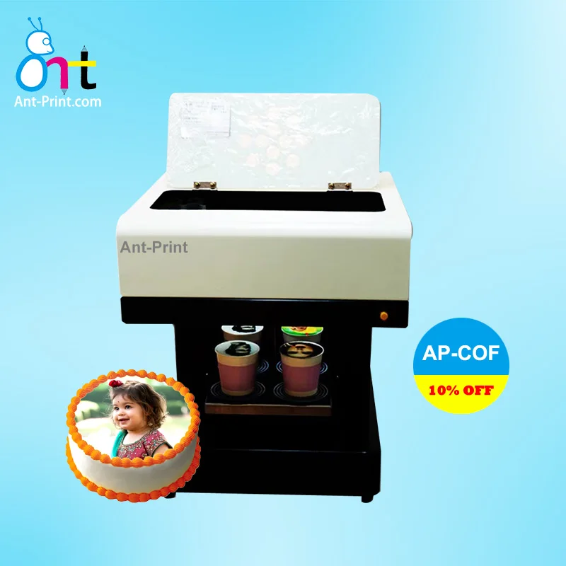 Anprint 3d 4 cup coffee printer cost 240v coffee printer with edible ink cmyk and brown color