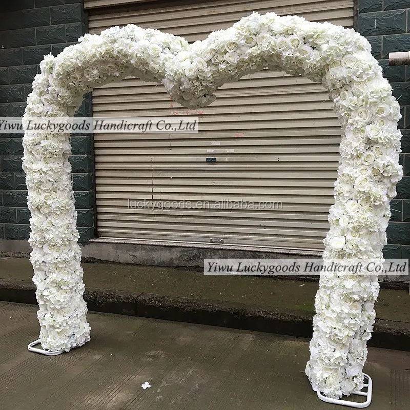 LDJ258 Wholesale cream white round shape wedding metal arch