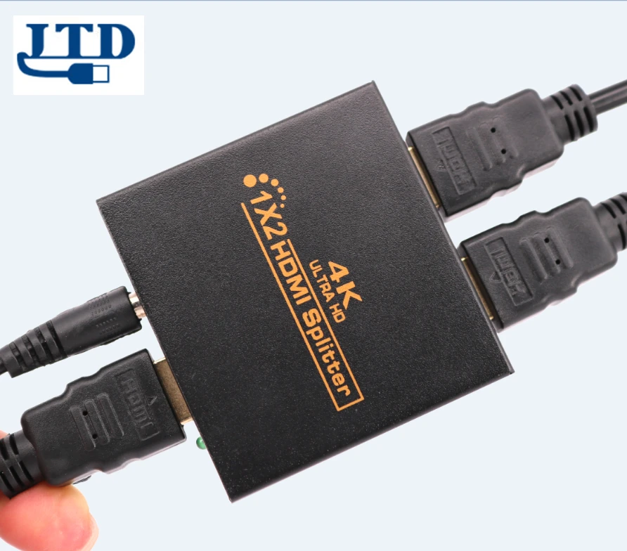 High speed 4k HDMI Splitter 2.0 1x2 with 1 input 2 outputs