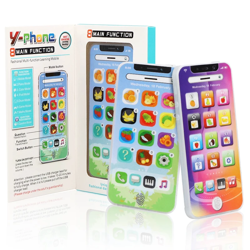 Multifunctional English Smartphone Simulation Smart Mobile Phone Pretend Toys Kids Mobile Phone Toy