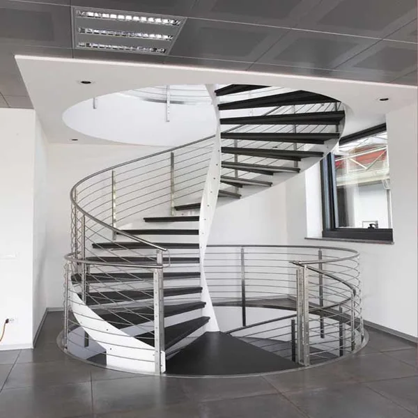 Original Factory One stop Services Glass Step Marble Stone Step External Steel Stair floating Stairs Spiral Curved Staircase