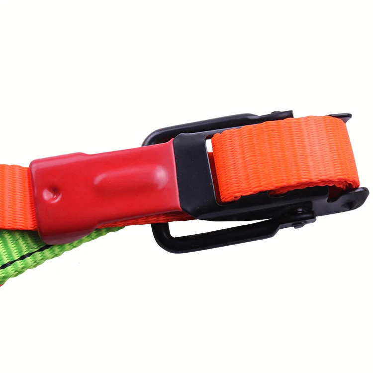black cam buckle tie down strap with deep color polyester webbing