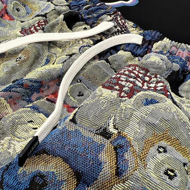 Diznew All Over Men Tapestry Shorts Blanket Jogger Shorts Wholesale Hot Selling Custom Cotton Oxford Fabric Knitted 100% Cotton