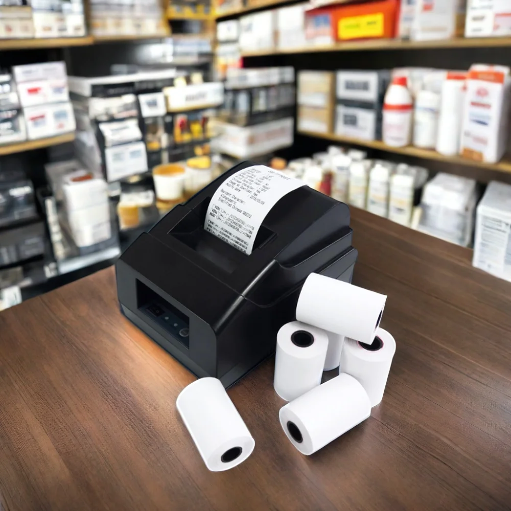 Essential Genre 80x80mm Thermal Paper Roll for Cash Register Use Available in 80x70mm 80x60mm Sizes