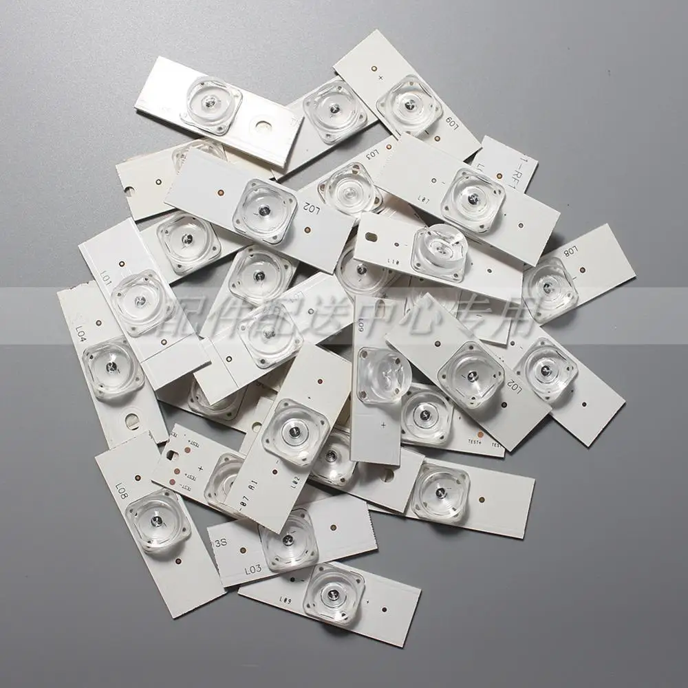 100pcs x Led Strips 3v Bulbs Diodes 32-65 inch Tv Optical Concave Lens Fliter Backlight w/ cable Double-side Tape
