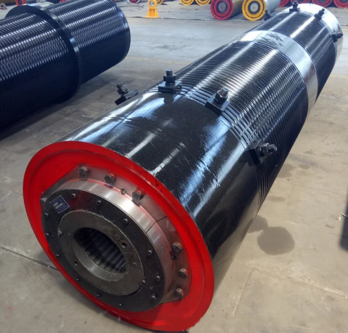 Match Different Wire Rope Crane Wire Rope Drum For Double Beam Crane