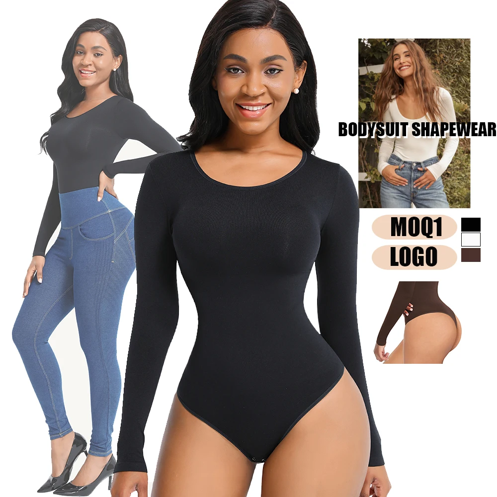 Waistdear wholesale tummy control high waist body shaper women seamless shapewear bodysuit