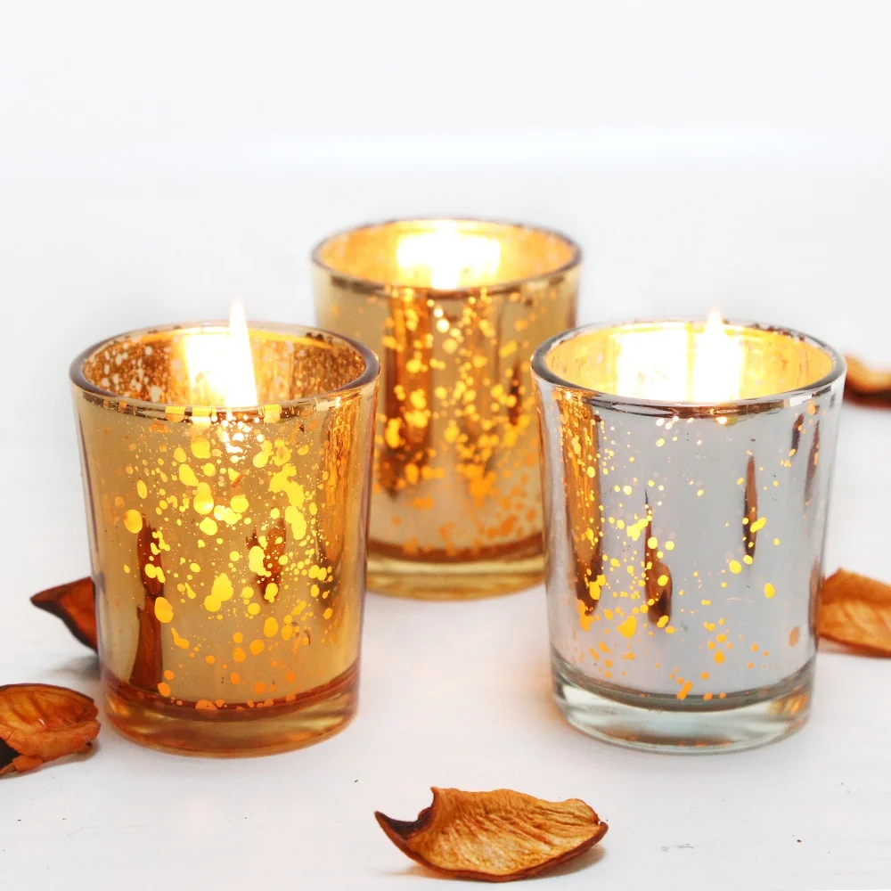  Стеклянные Votive Tealight подсвечники Mercury для