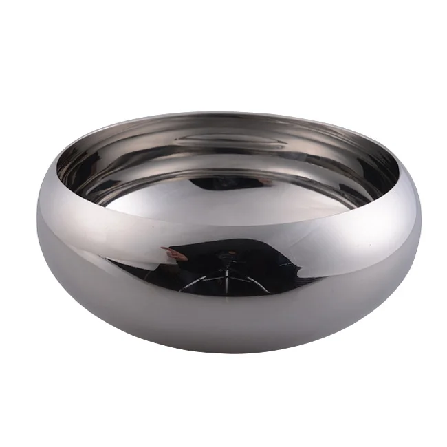 Customized Mirror Polished Stainless Steel  Restaurant Salad Bowl