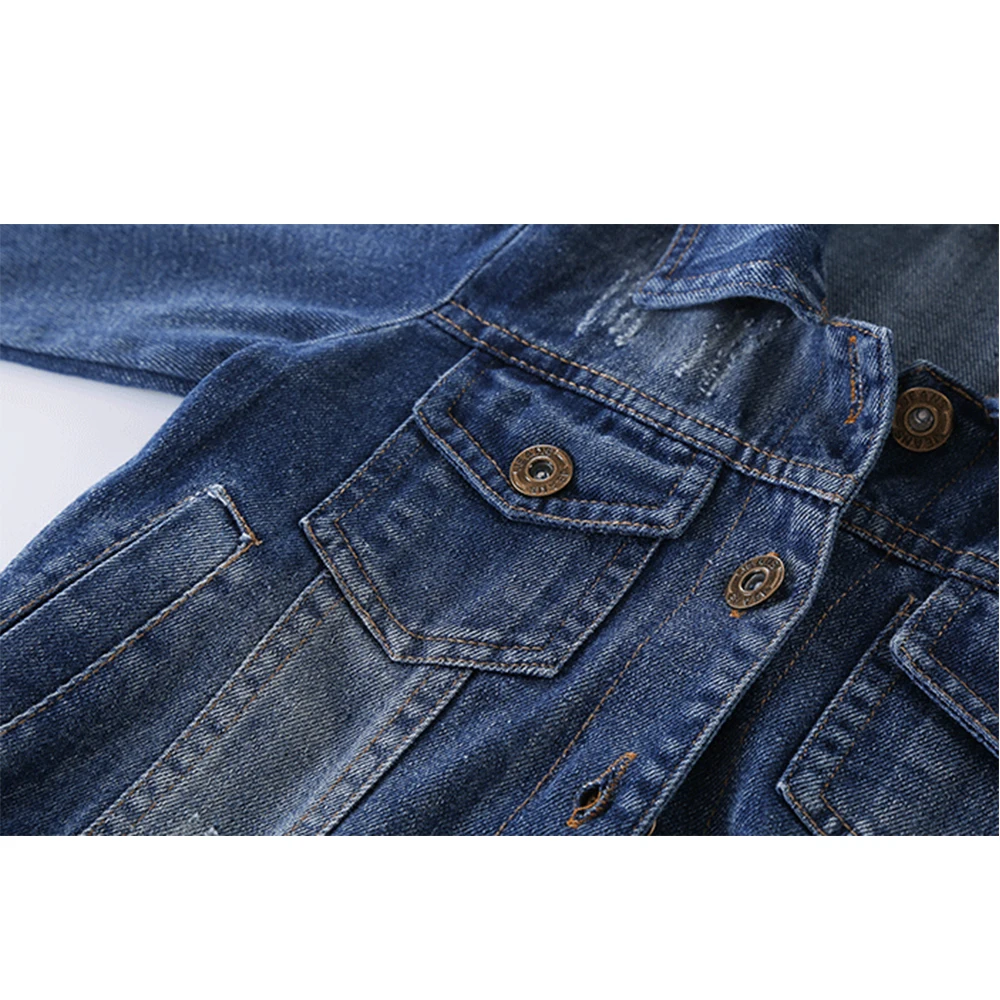 
Mudkingdom Hot Sale Comfortable Baby Denim Stylish Coats Casual Little Boy Jean Jacket 